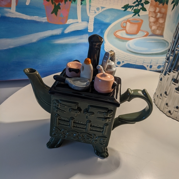 Ceramic teapot stovetop vintage design - Picture 3 of 16